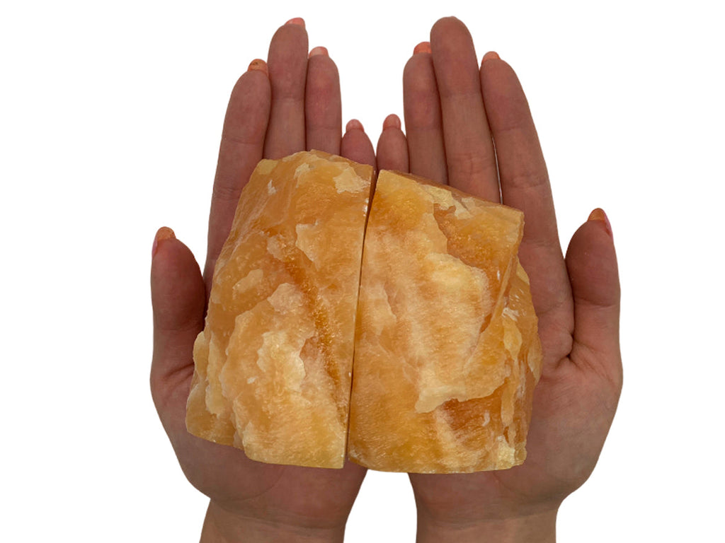Orange Calcite Rustic Bookend