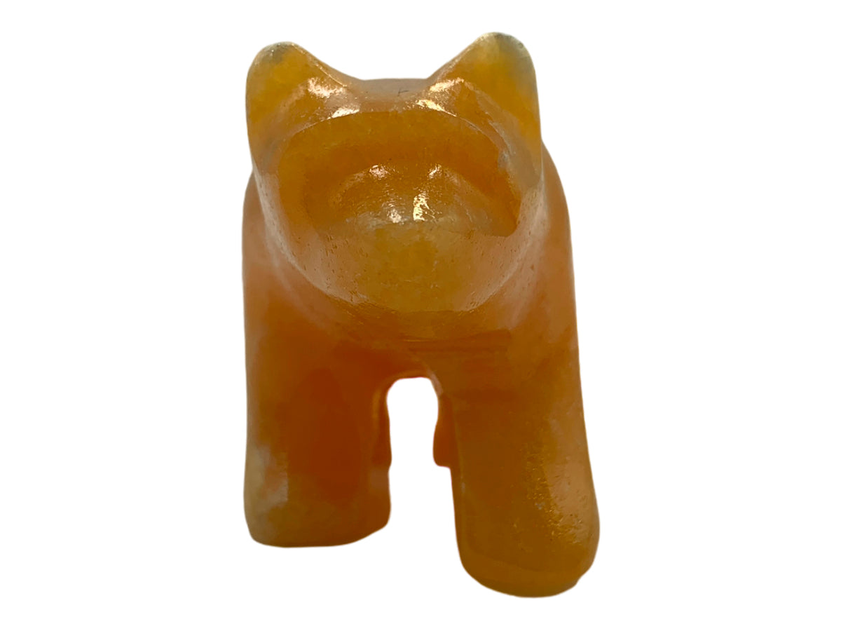 Orange Calcite Grizzly Bear