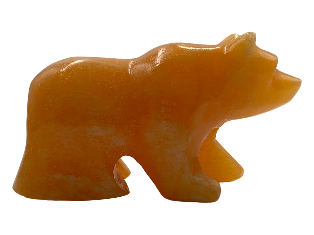 Orange Calcite Grizzly Bear