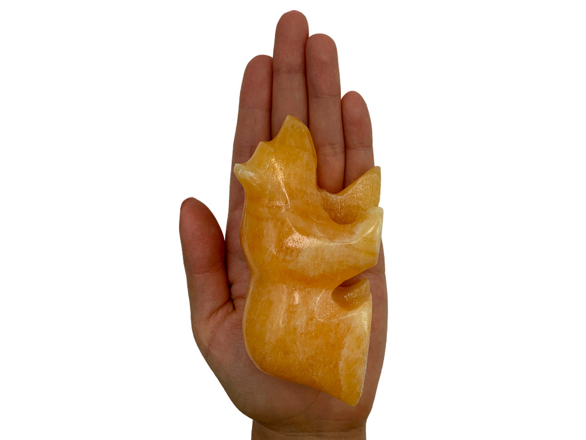 Orange Calcite Grizzly Bear