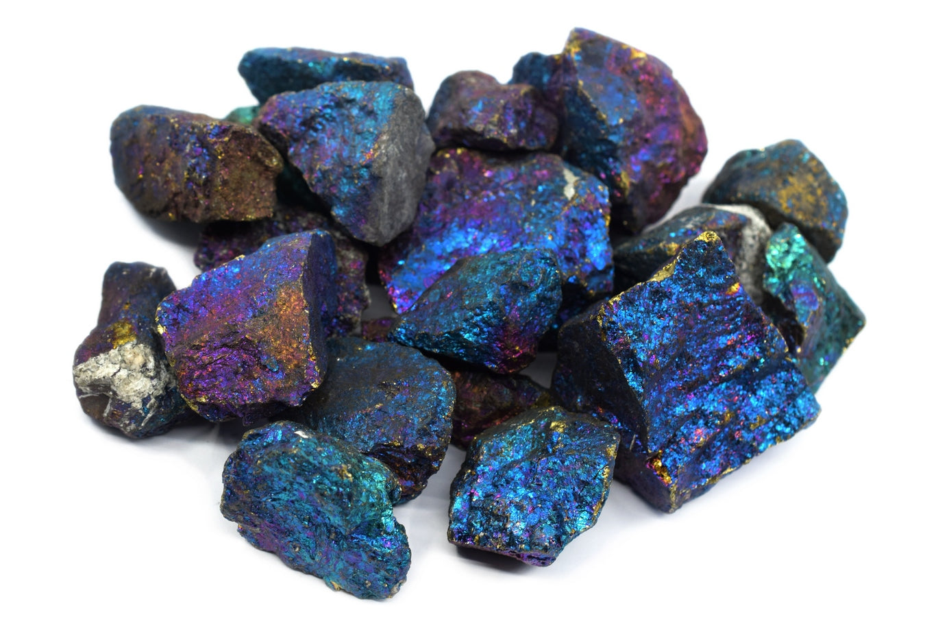 Chalcopyrite tumbled stone