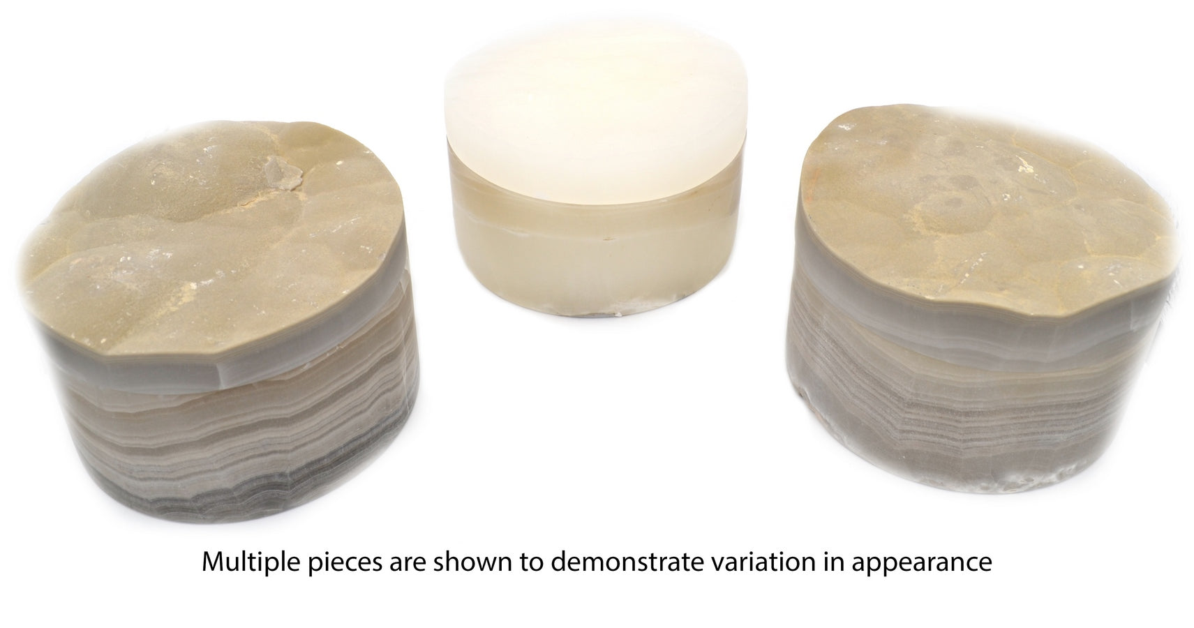 Gray onyx jewelry box 7.5 cm tall