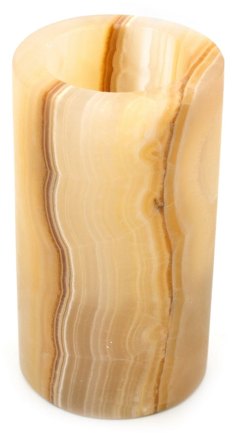 Amber onyx Cylinder Candle Holder