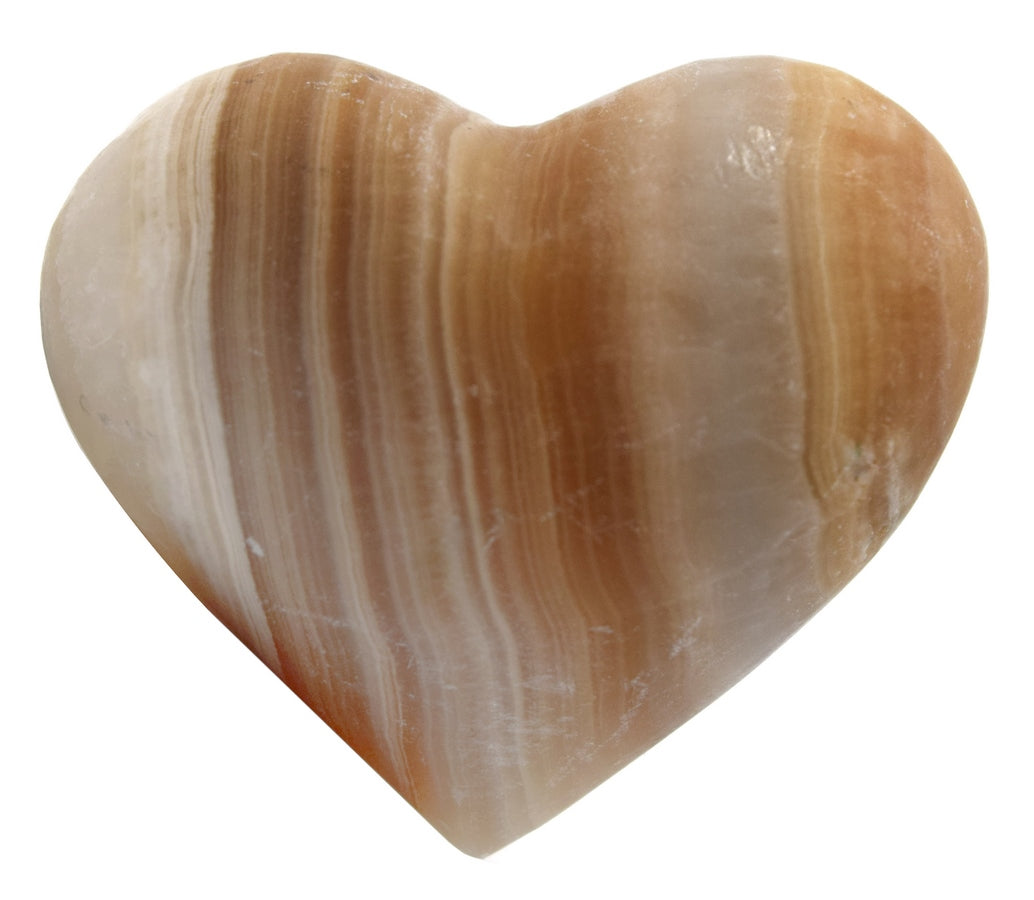 Amber onyx heart 2.5 cm tall