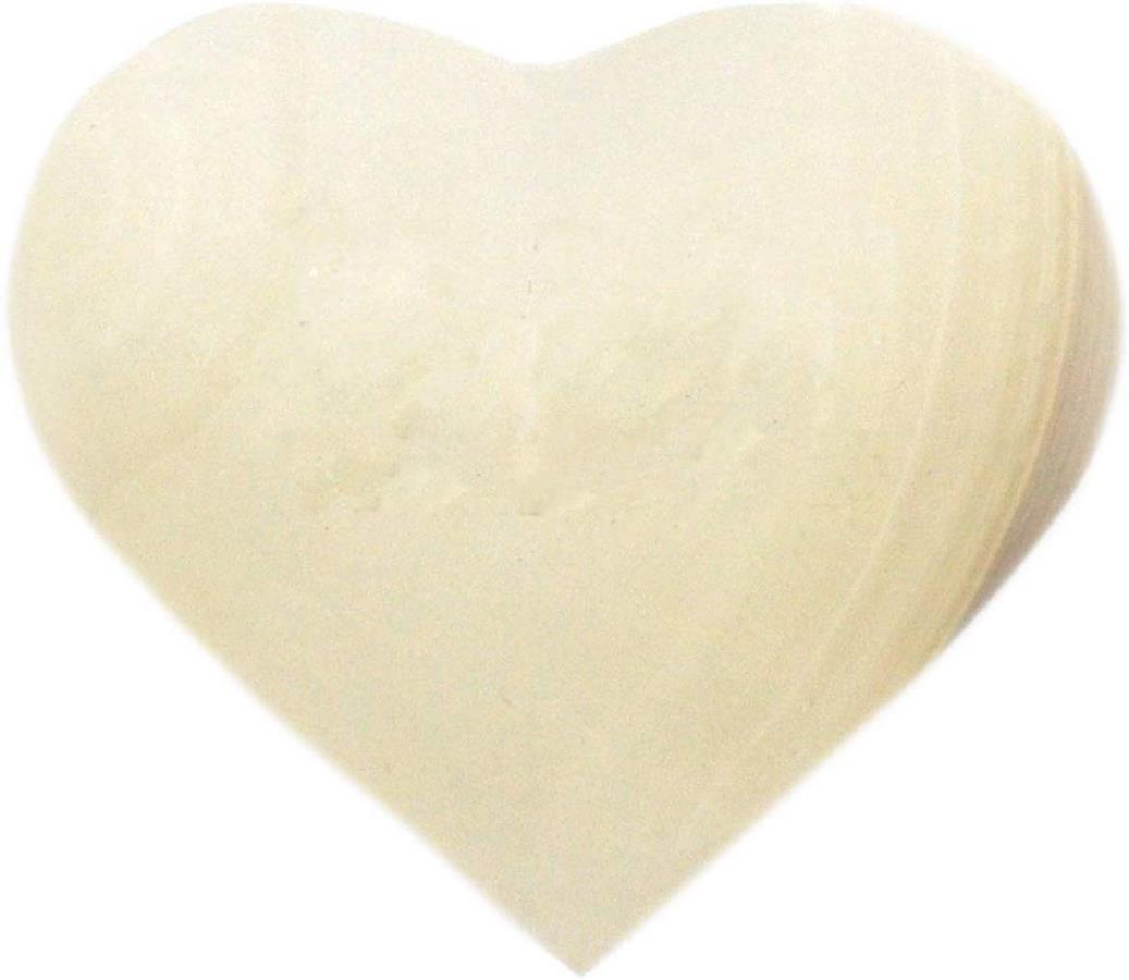 White onyx heart 2.5 cm tall
