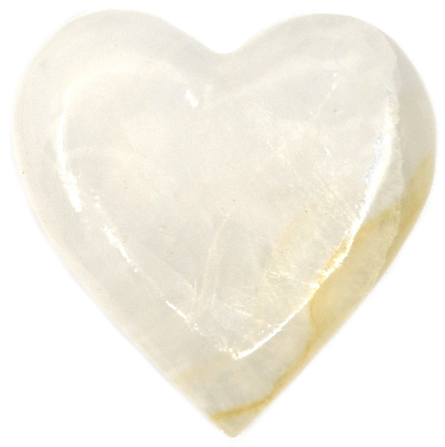 White onyx heart 1.5 cm tall