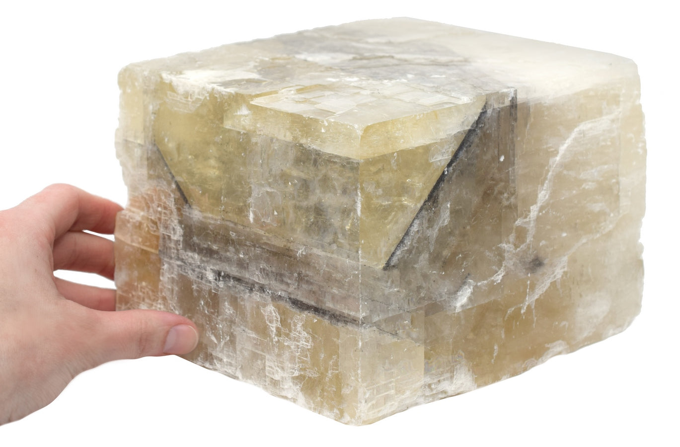 Optical calcite stone 33 cm tall